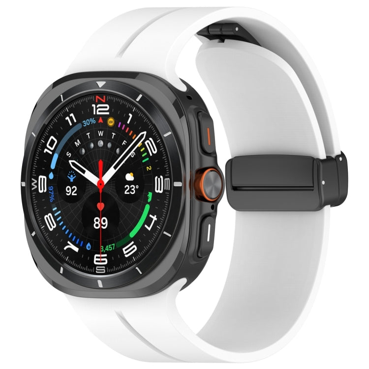 Cinturino per orologio in silicone con fibbia pieghevole magnetica, For Samsung Galaxy Watch Ultra 47mm / Ultra 2025
