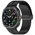 Cinturino per orologio in silicone con fibbia pieghevole magnetica, For Samsung Galaxy Watch Ultra 47mm / Ultra 2025