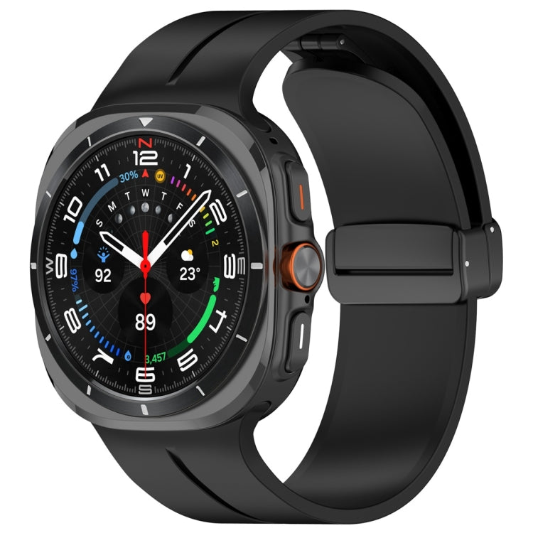 Cinturino per orologio in silicone con fibbia pieghevole magnetica, For Samsung Galaxy Watch Ultra 47mm / Ultra 2025
