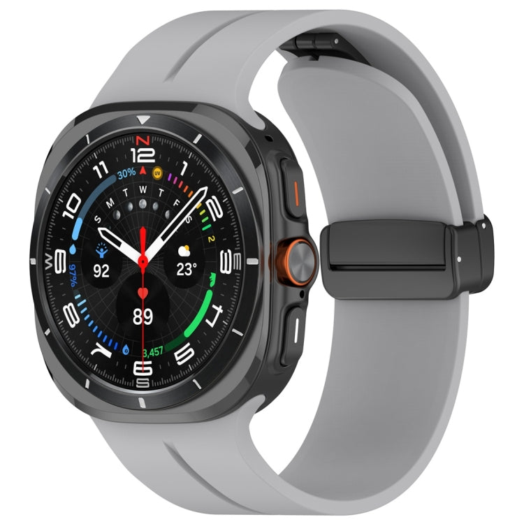 Cinturino per orologio in silicone con fibbia pieghevole magnetica, For Samsung Galaxy Watch Ultra 47mm / Ultra 2025