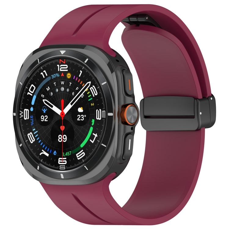 Cinturino per orologio in silicone con fibbia pieghevole magnetica, For Samsung Galaxy Watch Ultra 47mm / Ultra 2025