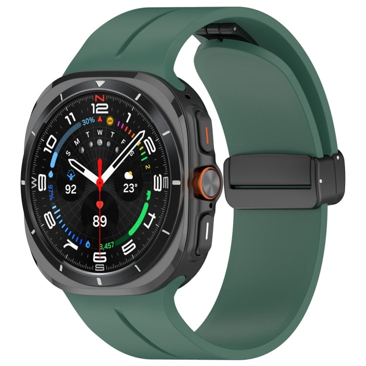 Cinturino per orologio in silicone con fibbia pieghevole magnetica, For Samsung Galaxy Watch Ultra 47mm / Ultra 2025