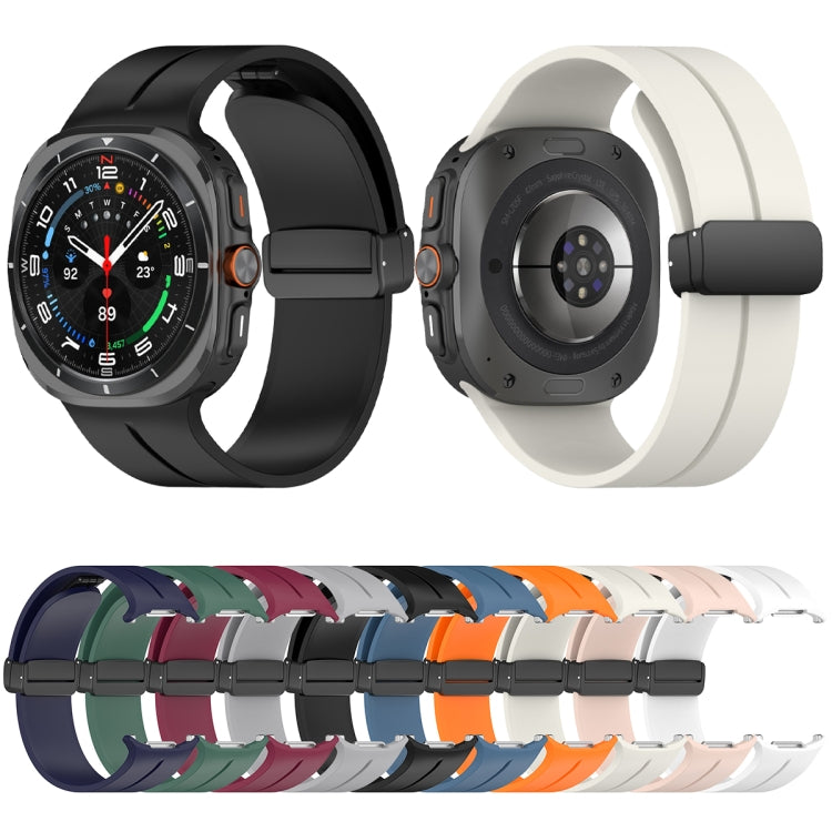 Cinturino per orologio in silicone con fibbia pieghevole magnetica, For Samsung Galaxy Watch Ultra 47mm / Ultra 2025