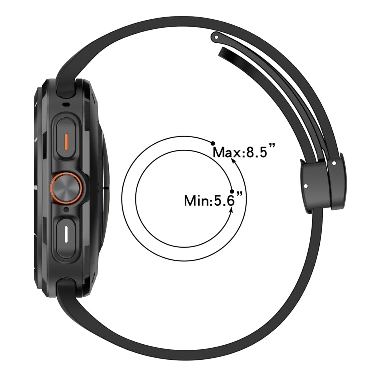 Cinturino per orologio in silicone con fibbia pieghevole magnetica, For Samsung Galaxy Watch Ultra 47mm / Ultra 2025