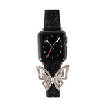 Cinturino di ricambio per cinturino di ricambio con diamanti glitter Bowknot, For Apple Watch 5 & 4 44mm / 3 & 2 & 1 42mm, For Apple Watch Series 8&7 41mm / SE 2&6&SE&5&4 40mm / 3&2&1 38mm