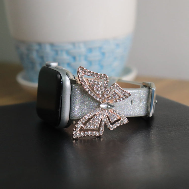 Cinturino glitter con fiocco per Apple Watch 38-44mm