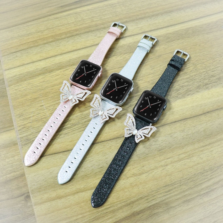 Cinturino glitter con fiocco per Apple Watch 38-44mm