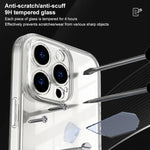 Custodia vetro trasparente con airbag per iPhone XS Max