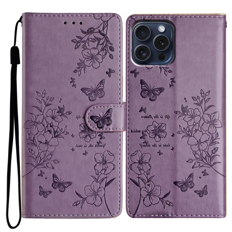 Custodia per cellulare in pelle con farfalle e fiori, For iPhone 18 Pro, For iPhone 18 Pro Max, For iPhone 17e / 16e, For iPhone 16 Pro Max