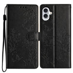 Custodia per cellulare in pelle con farfalle e fiori, For iPhone 16 Pro, For iPhone 16 Plus, For iPhone 16, For iPhone 15 Pro Max