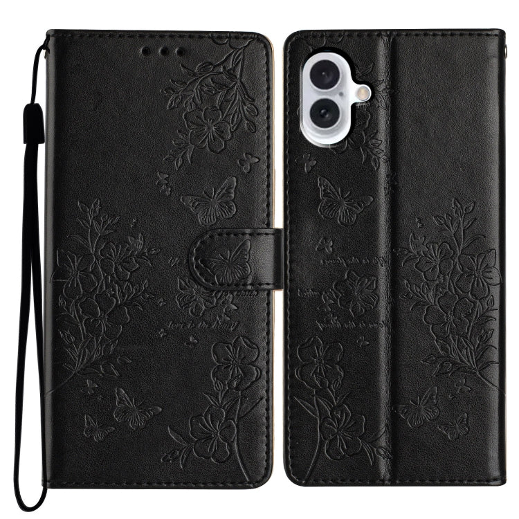 Custodia per cellulare in pelle con farfalle e fiori, For iPhone 16 Pro, For iPhone 16 Plus, For iPhone 16, For iPhone 15 Pro Max