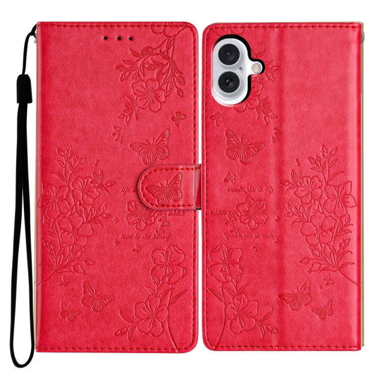 Custodia per cellulare in pelle con farfalle e fiori, For iPhone 16 Pro, For iPhone 16 Plus, For iPhone 16, For iPhone 15 Pro Max