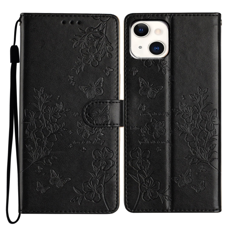 Custodia per cellulare in pelle con farfalle e fiori, For iPhone 15 Pro, For iPhone 15 Plus, For iPhone 15, For iPhone 14 Plus