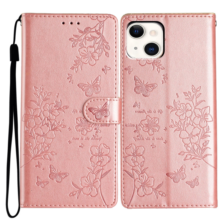 Custodia per cellulare in pelle con farfalle e fiori, For iPhone 15 Pro, For iPhone 15 Plus, For iPhone 15, For iPhone 14 Plus