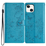 Custodia per cellulare in pelle con farfalle e fiori, For iPhone 15 Pro, For iPhone 15 Plus, For iPhone 15, For iPhone 14 Plus