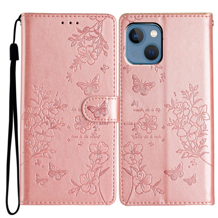 Custodia per cellulare in pelle con farfalle e fiori, For iPhone 15 Pro, For iPhone 15 Plus, For iPhone 15, For iPhone 14 Plus
