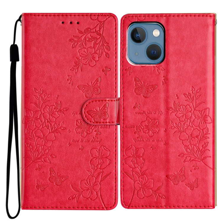 Custodia per cellulare in pelle con farfalle e fiori, For iPhone 14, For iPhone 14 Pro, For iPhone 14 Pro Max, For iPhone SE 2022 / SE 2020