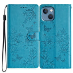 Custodia per cellulare in pelle con farfalle e fiori, For iPhone 14, For iPhone 14 Pro, For iPhone 14 Pro Max, For iPhone SE 2022 / SE 2020