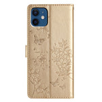 Custodia per cellulare in pelle con farfalle e fiori, For iPhone 12 / 12 Pro, For iPhone 12 Pro Max, For iPhone 12 mini, For iPhone 11 Pro Max