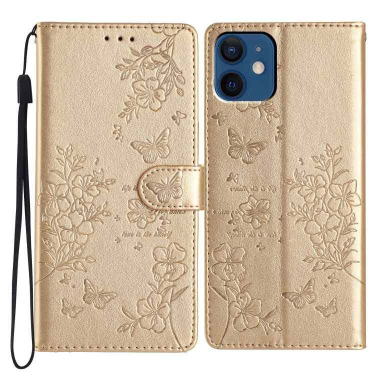 Custodia per cellulare in pelle con farfalle e fiori, For iPhone 12 / 12 Pro, For iPhone 12 Pro Max, For iPhone 12 mini, For iPhone 11 Pro Max