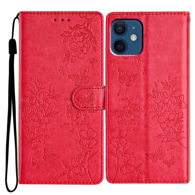 Custodia per cellulare in pelle con farfalle e fiori, For iPhone 12 / 12 Pro, For iPhone 12 Pro Max, For iPhone 12 mini, For iPhone 11 Pro Max