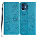 Custodia per cellulare in pelle con farfalle e fiori, For iPhone 12 / 12 Pro, For iPhone 12 Pro Max, For iPhone 12 mini, For iPhone 11 Pro Max