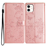 Custodia per cellulare in pelle con farfalle e fiori, For iPhone 11, For iPhone 11 Pro, For iPhone XS / X, For iPhone XR