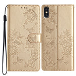 Custodia per cellulare in pelle con farfalle e fiori, For iPhone 11, For iPhone 11 Pro, For iPhone XS / X, For iPhone XR