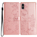 Custodia per cellulare in pelle con farfalle e fiori, For iPhone 11, For iPhone 11 Pro, For iPhone XS / X, For iPhone XR