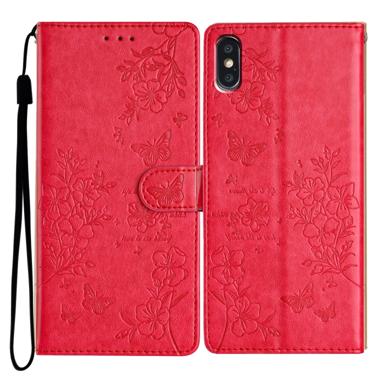 Custodia per cellulare in pelle con farfalle e fiori, For iPhone XS Max, For iPhone 8 Plus / 7 Plus