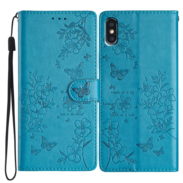 Custodia per cellulare in pelle con farfalle e fiori, For iPhone XS Max, For iPhone 8 Plus / 7 Plus