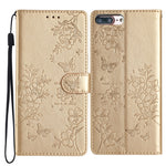 Custodia per cellulare in pelle con farfalle e fiori, For iPhone XS Max, For iPhone 8 Plus / 7 Plus