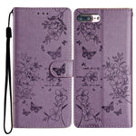 Custodia per cellulare in pelle con farfalle e fiori, For iPhone XS Max, For iPhone 8 Plus / 7 Plus