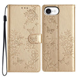 Custodia per cellulare in pelle con farfalle e fiori, For iPhone 18 Pro, For iPhone 18 Pro Max, For iPhone 17e / 16e, For iPhone 16 Pro Max