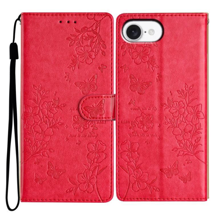 Custodia per cellulare in pelle con farfalle e fiori, For iPhone 18 Pro, For iPhone 18 Pro Max, For iPhone 17e / 16e, For iPhone 16 Pro Max