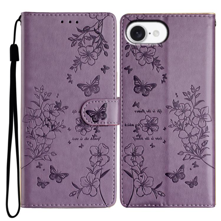 Custodia per cellulare in pelle con farfalle e fiori, For iPhone 18 Pro, For iPhone 18 Pro Max, For iPhone 17e / 16e, For iPhone 16 Pro Max