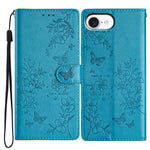Custodia per cellulare in pelle con farfalle e fiori, For iPhone 18 Pro, For iPhone 18 Pro Max, For iPhone 17e / 16e, For iPhone 16 Pro Max