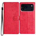 Custodia per cellulare in pelle con farfalle e fiori, For iPhone 18 Pro, For iPhone 18 Pro Max, For iPhone 17e / 16e, For iPhone 16 Pro Max