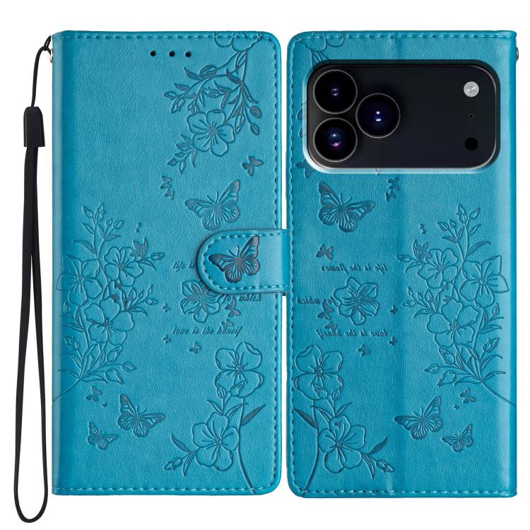 Custodia per cellulare in pelle con farfalle e fiori, For iPhone 18 Pro, For iPhone 18 Pro Max, For iPhone 17e / 16e, For iPhone 16 Pro Max