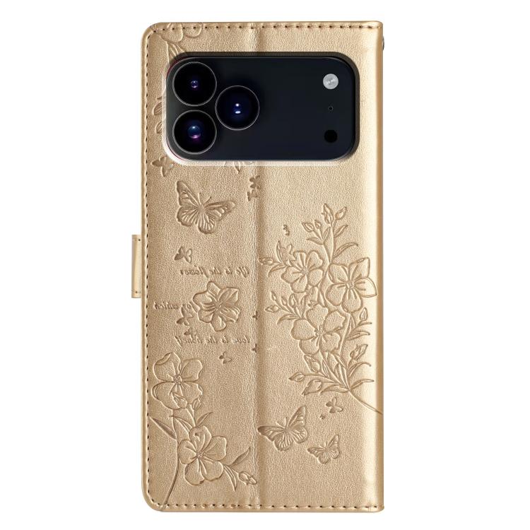 Custodia per cellulare in pelle con farfalle e fiori, For iPhone 18 Pro, For iPhone 18 Pro Max, For iPhone 17e / 16e, For iPhone 16 Pro Max