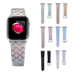 Cinturino di ricambio per cinturino di ricambio con texture a squame di pesce scolorito, For Apple Watch 5 & 4 40mm / 3 & 2 & 1 38mm, For Apple Watch 5 & 4 44mm / 3 & 2 & 1 42mm