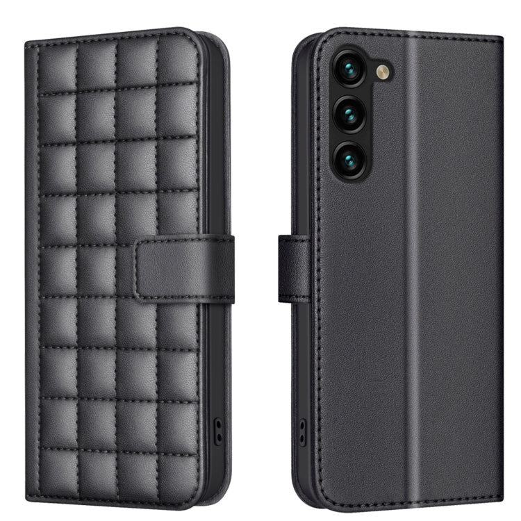 Custodia per telefono in pelle con trama quadrata, For Samsung Galaxy S21 5G, For Samsung Galaxy S21+ 5G, For Samsung Galaxy S21 Ultra 5G
