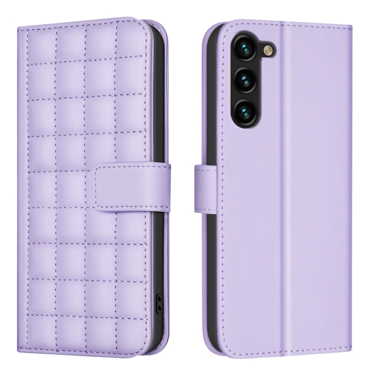 Custodia per telefono in pelle con trama quadrata, For Samsung Galaxy S22 Ultra 5G, For Samsung Galaxy S22+ 5G, For Samsung Galaxy S22 5G, For Samsung Galaxy S21 FE 5G