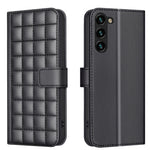 Custodia per telefono in pelle con trama quadrata, For Samsung Galaxy S23 FE 5G, For Samsung Galaxy S23 Ultra 5G, For Samsung Galaxy S23+ 5G, For Samsung Galaxy S23 5G