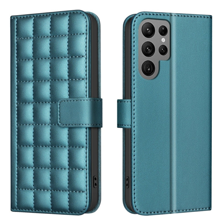 Custodia per telefono in pelle con trama quadrata, For Samsung Galaxy S25 Ultra 5G, For Samsung Galaxy S24 Ultra 5G, For Samsung Galaxy S24+ 5G, For Samsung Galaxy S24 5G