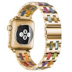 Cinturino in acciaio inossidabile e resina per Apple Watch
