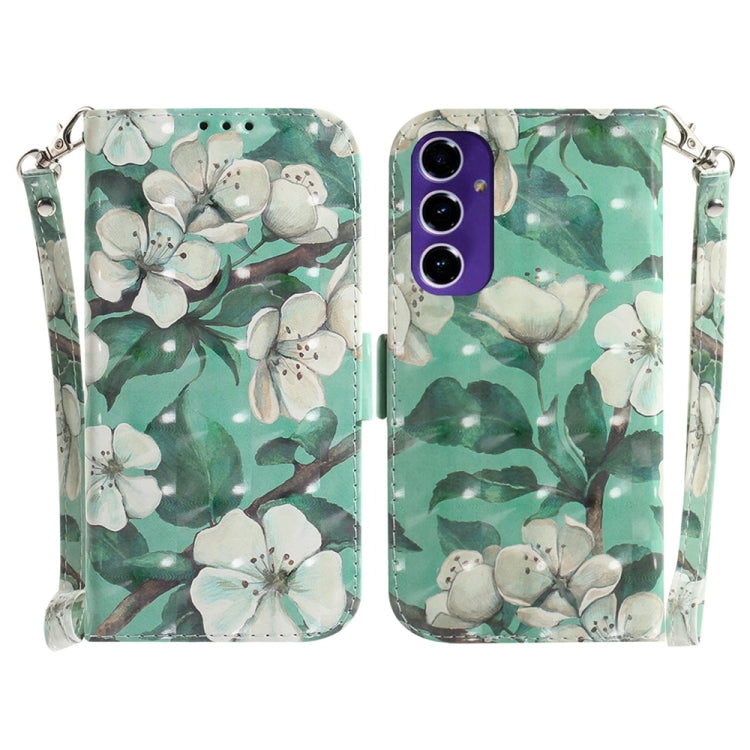 Custodia per telefono in pelle con flip orizzontale colorata 3D, For Samsung Galaxy S25 Ultra 5G, For Samsung Galaxy S24 FE 5G