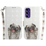 Custodia per telefono in pelle con flip orizzontale colorata 3D, For Samsung Galaxy S25 Ultra 5G, For Samsung Galaxy S24 FE 5G