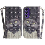 Custodia per telefono in pelle con flip orizzontale colorata 3D, For Samsung Galaxy S25 Ultra 5G, For Samsung Galaxy S24 FE 5G