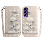 Custodia per telefono in pelle con flip orizzontale colorata 3D, For Samsung Galaxy S25 Ultra 5G, For Samsung Galaxy S24 FE 5G